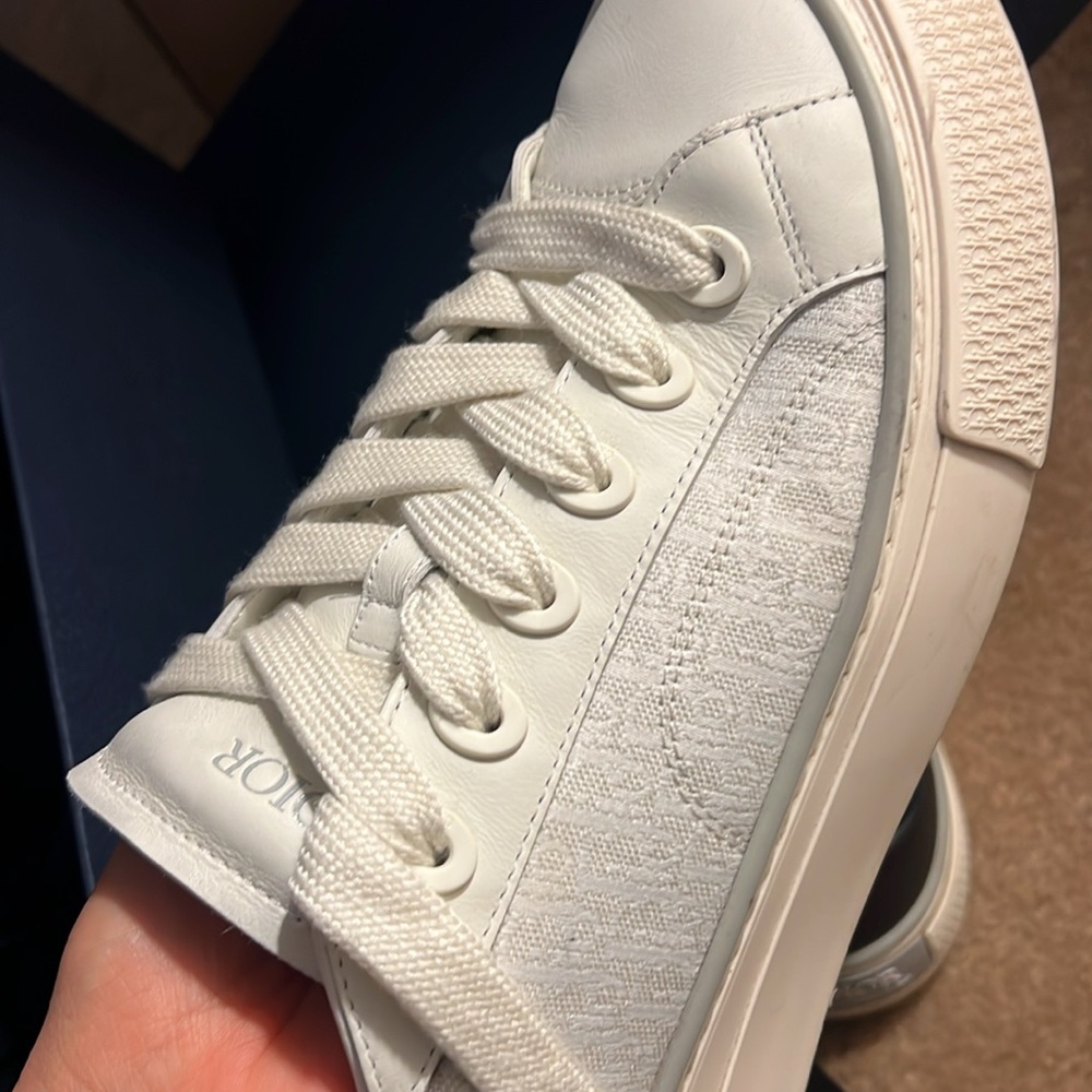 Dior B33 Spin Sneakers - White and Gray - Picture 5 of 12